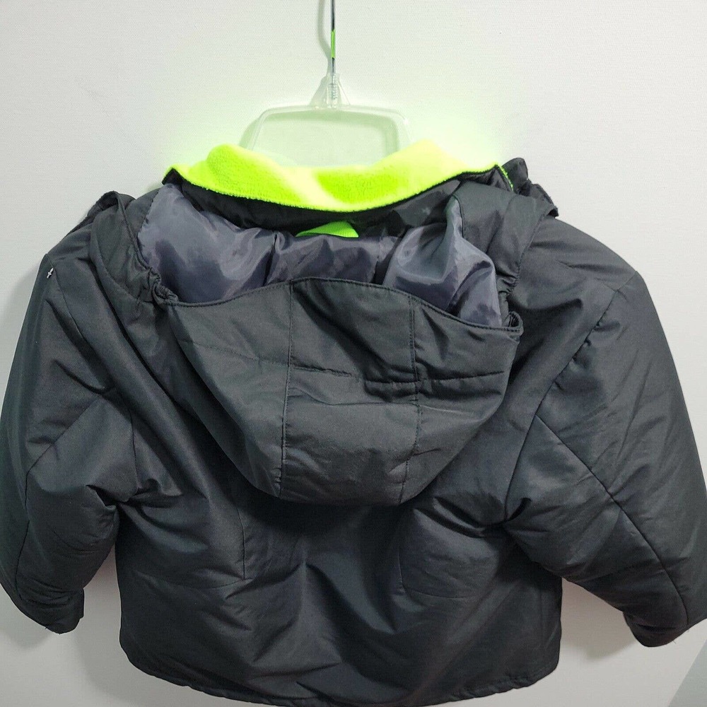 Champion Kids Black & Lime Green 3in1 Puff Jacket Size XS(4-5) 32423-0582 - Picture 8 of 9
